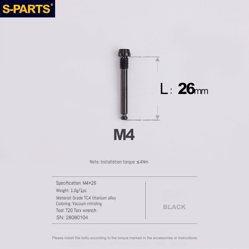 S-PARTS Titanium Brake Pad Pin Retainer for Shimano Sram Magura HOPE  Disc Brake
