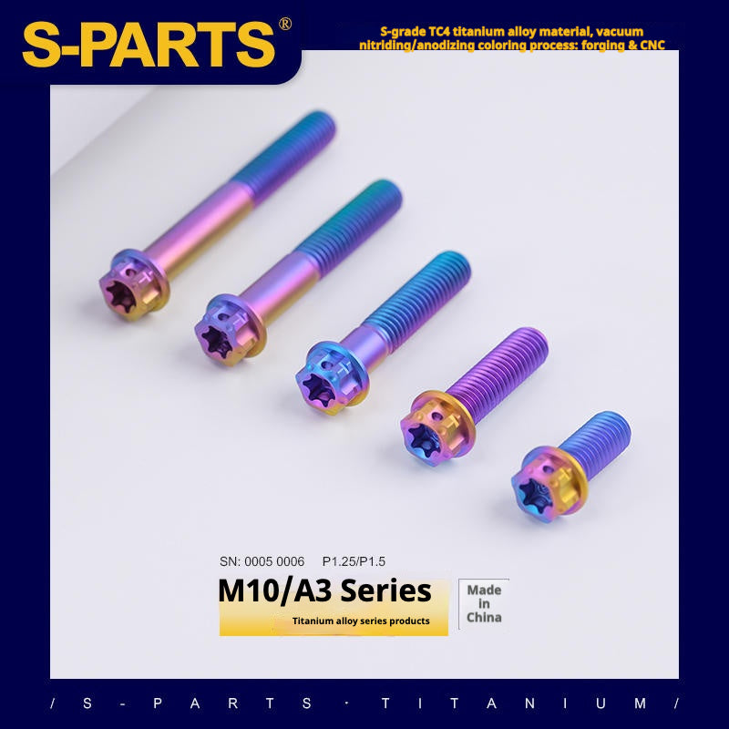 SPARTS Candy Color Série A3 M10 L12-120mm Parafusos de Titânio para Motocicleta e Automóvel