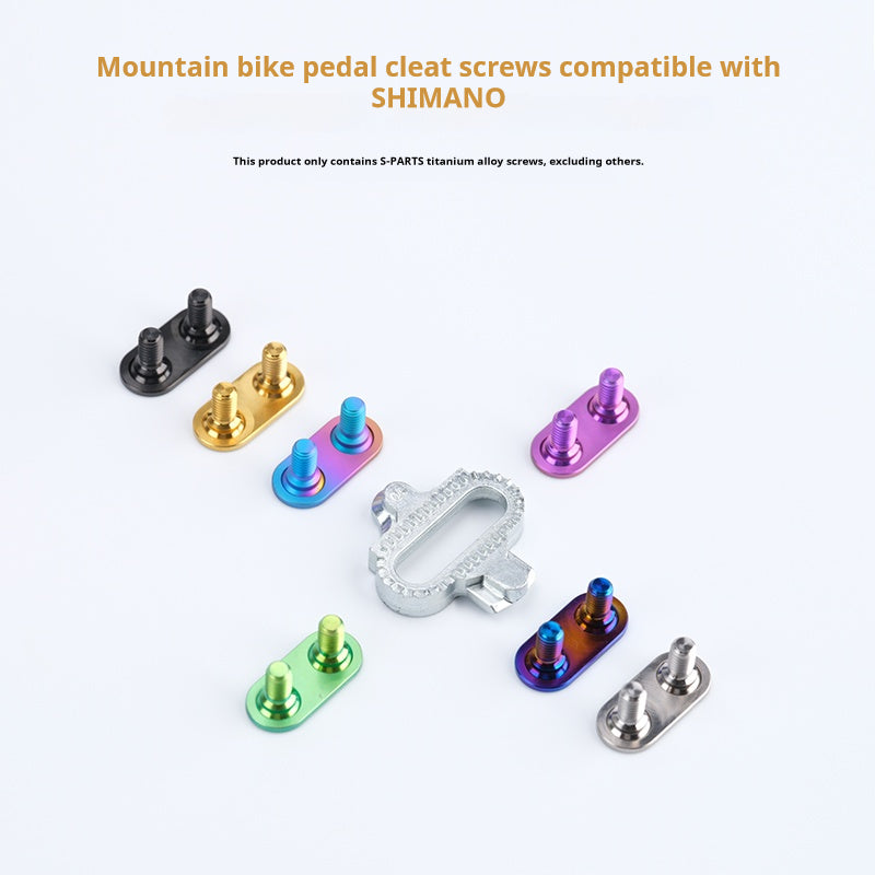 Viti per tacchette per mountain bike in lega di titanio S-PARTS - Compatibili con SHIMANO