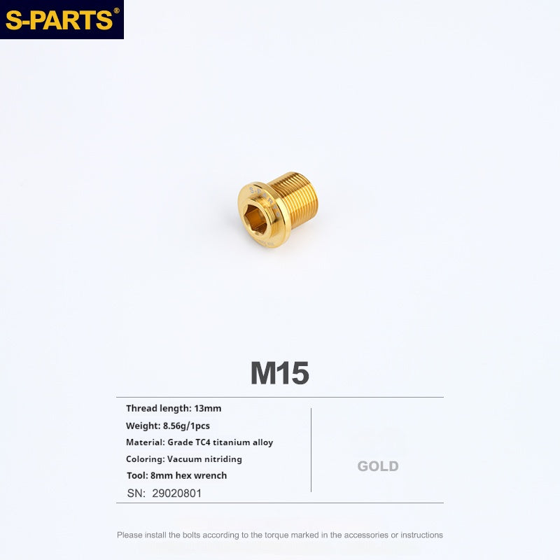 Viti per manovella scanalate in titanio S-PARTS per serie SHIMANO