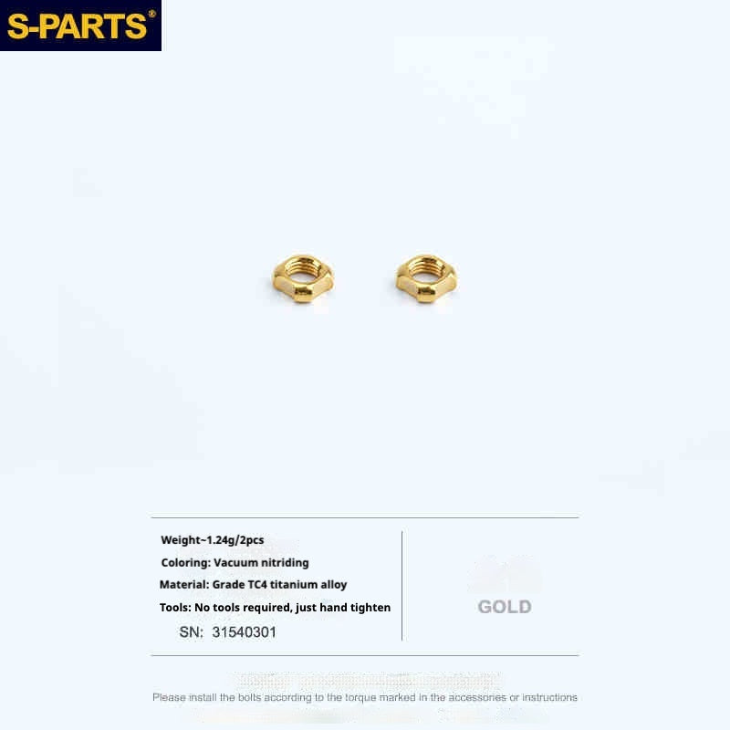 Couvercle de valve Presta en alliage de titane S-PARTS | Compatible avec les roues de vélo de route Seka Specialized SL8 et Trek