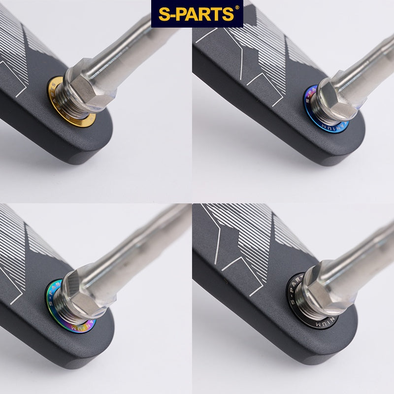Rondelles de pédales S-Parts en titane | Compatibles Shimano Dura-Ace, Ultegra, 105, Look Keo, Wahoo Speedplay, Garmin Vector 3, Rally et Favero Assioma