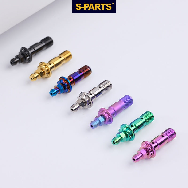 SPARTS Doppio bullone banjo in titanio M10 L29MM con kit di nipplo di spurgo