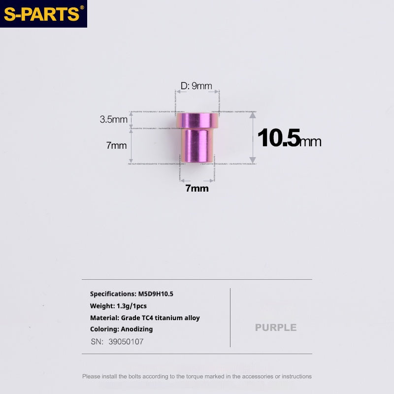 Parafuso Lock-On de Titânio S-PARTS para Guidão/Avanço Integrado /Stem | Factor Black Inc Roval SL Cockpit Bontrager XXX Parafuso Titânio