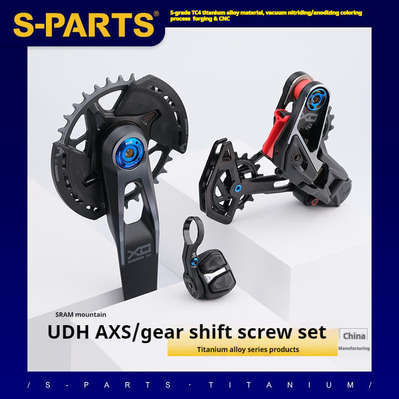 S-PARTS Conjunto de Parafusos de Titânio para SRAM MTB XX X0 UDH AXS Shift Drive