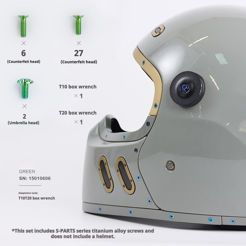Set di viti in titanio per casco da moto SPARTS QWART