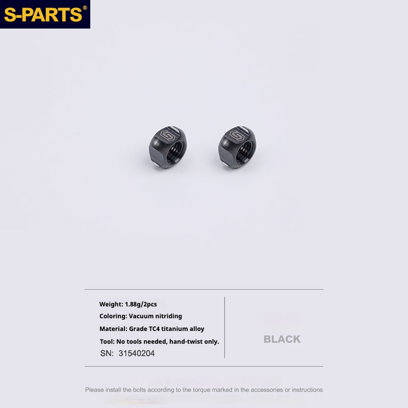 Couvercle de valve Presta en alliage de titane S-PARTS | Compatible avec les roues de vélo de route Seka Specialized SL8 et Trek