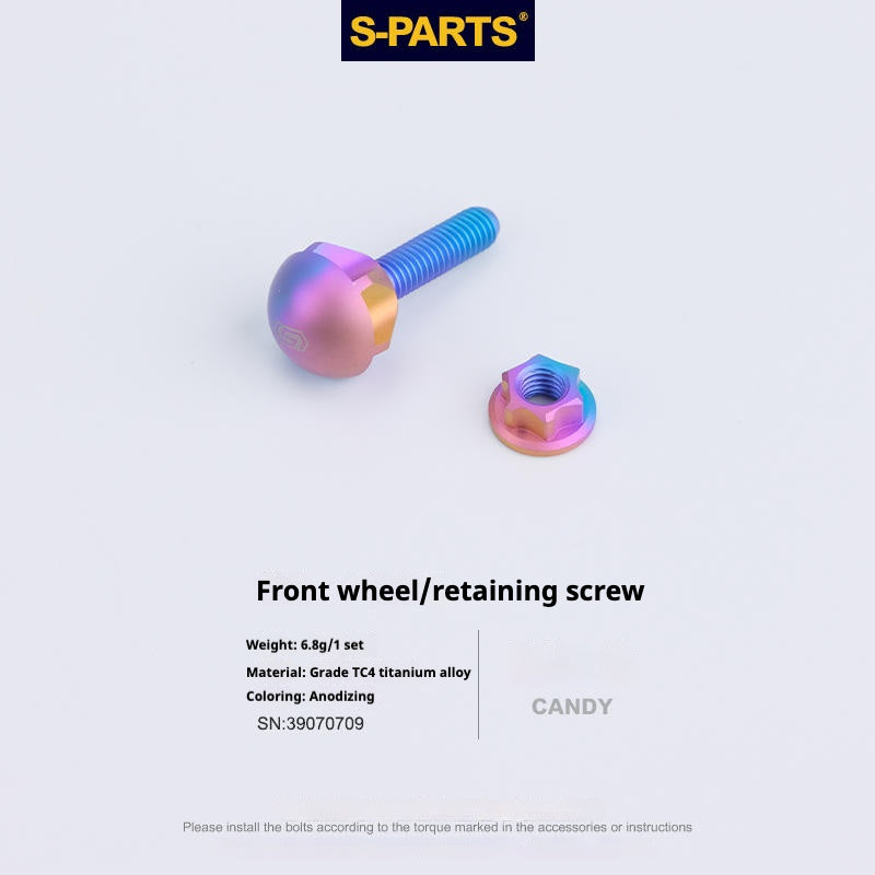 S-PARTS Conjunto de Parafusos de Posicionamento para Rodas Dianteira e Traseira Birdy em Liga de Titânio