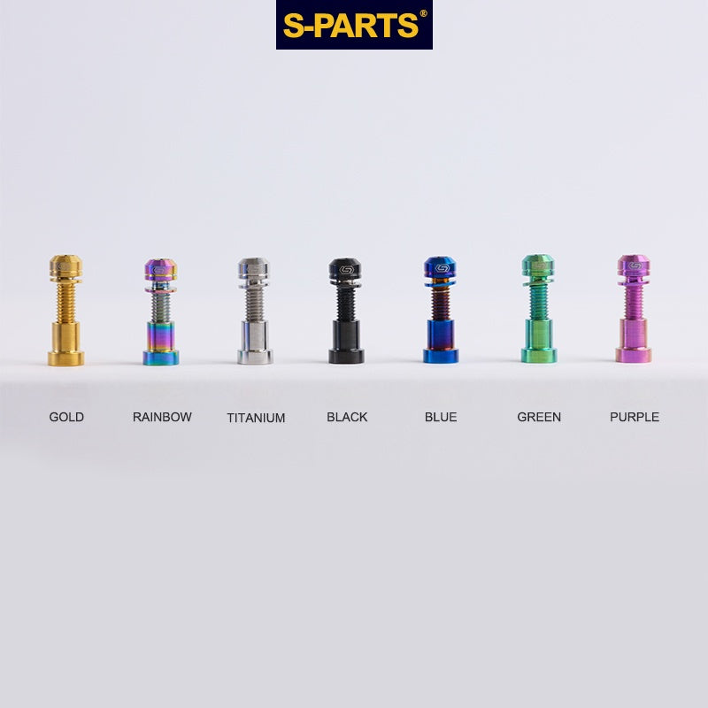 Parafuso Lock-On de Titânio S-PARTS para Guidão/Avanço Integrado /Stem | Factor Black Inc Roval SL Cockpit Bontrager XXX Parafuso Titânio