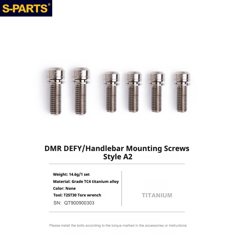 S-PARTS Vite in titanio DMR DEFY/SPANK SPOON /DPSBikes/Street Trial/viti di montaggio del manubrio BMX