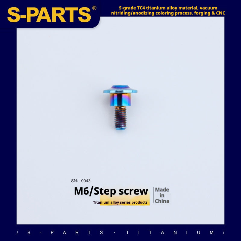SPARTS A3 Cabeça de Guarda-chuva Série Step Parafusos M6 Titânio Azul para Motocicleta e Automóvel