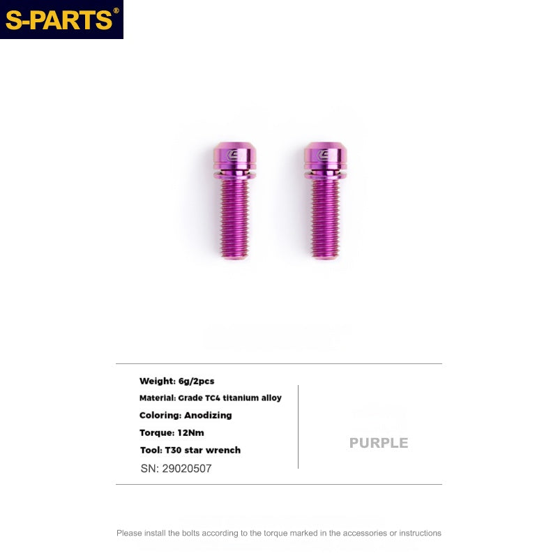 Bulloni e coperture per manovella in lega di titanio S-PARTS per la serie Shimano