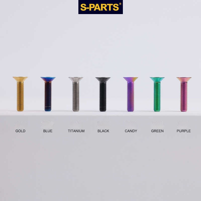 Parafusos de Titânio SPARTS Série Cabeça Escareada M5 L06-55mm