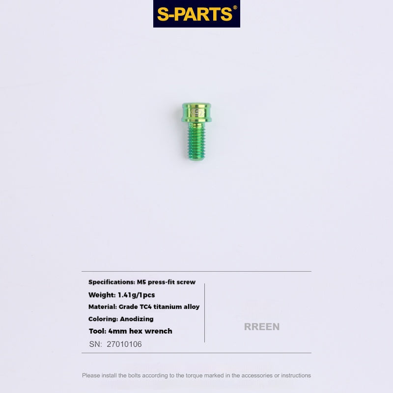 S-PARTS Lega di Titanio Cambio Freno Blocco Linea Mountain Road Bicicletta Deragliatore Anteriore Deragliatore Posteriore Vite di Compressione