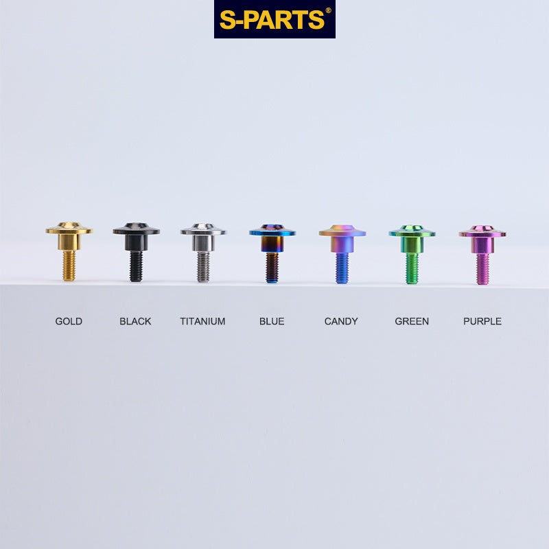 SPARTS A3 Umbrella Head Step Series M5 Viti in titanio nero per motociclette e auto
