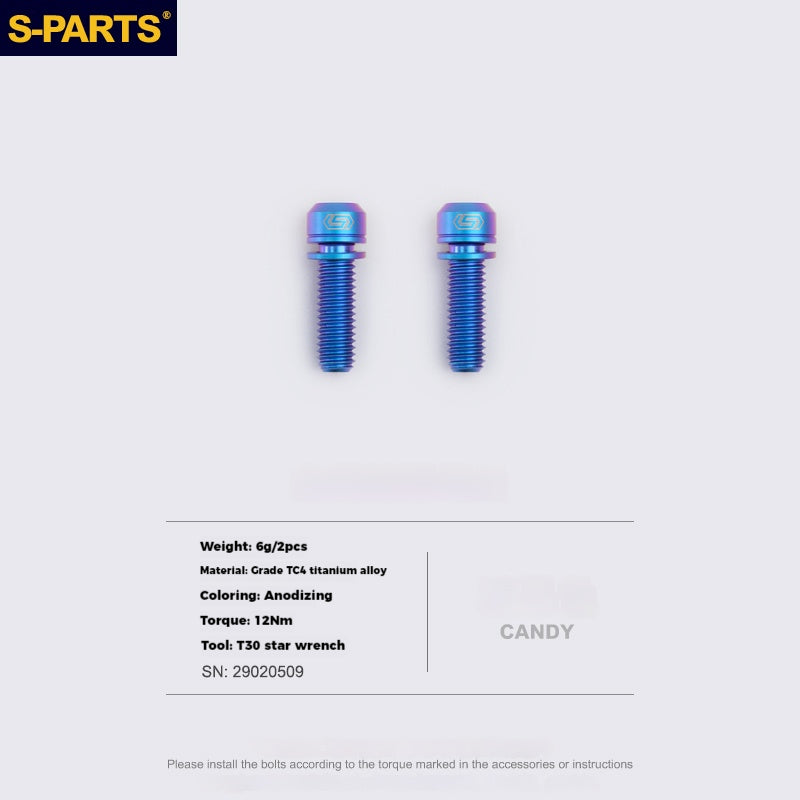 Bulloni e coperture per manovella in lega di titanio S-PARTS per la serie Shimano
