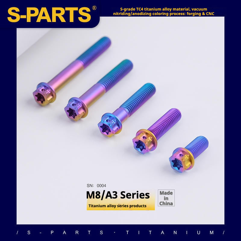 SPARTS A3 Serie M8 L10-120mm Viti in titanio color caramella per motociclette e auto
