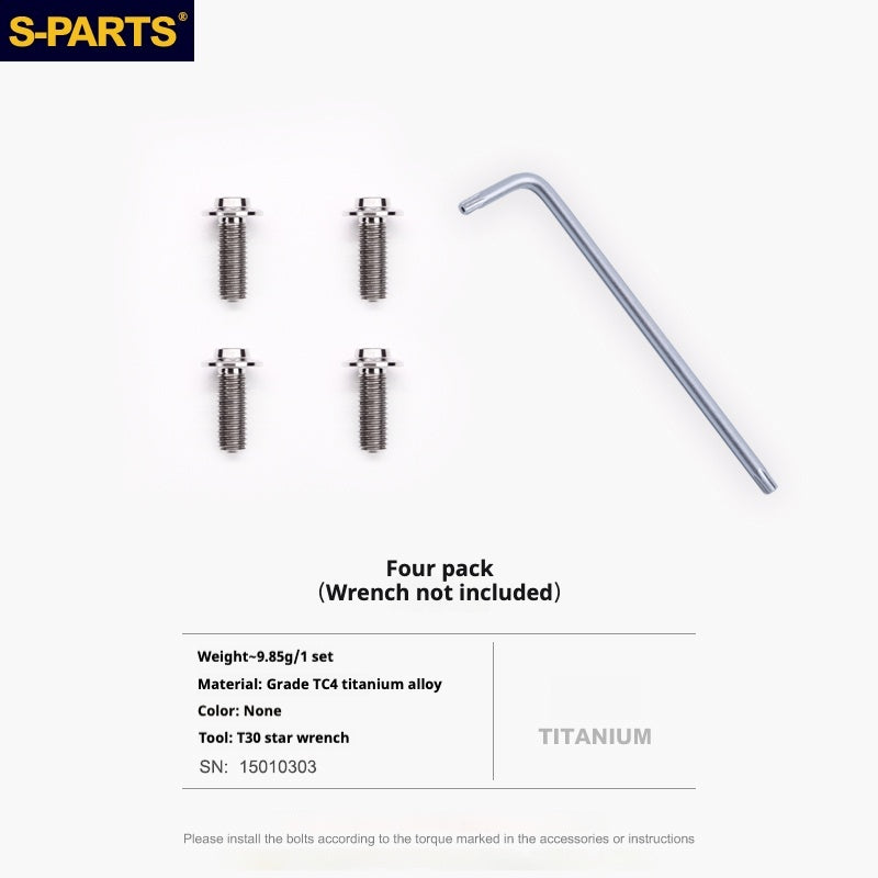 S-PARTS Conjunto de Parafusos de Titânio Cabeça Guarda-Chuva para Capacete ARAI RAPIDE-NEO | Parafusos M6 com Chave T30 | 6 Cores Disponíveis