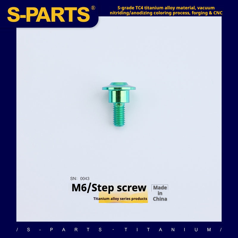 SPARTS A3 Umbrella Head Step Series M6 Viti in titanio verde per motociclette e auto