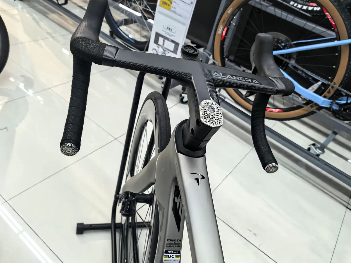 Tappo attacco manubrio in titanio stampato in 3D, adatto per manubri bici da strada integrati DEDA Alanera, 1 pz.
