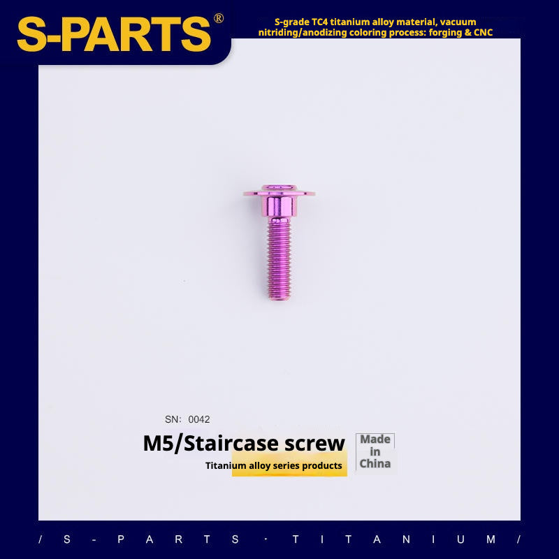 SPARTS A3 Umbrella Head Step Series M5 Viti in titanio viola per motociclette e auto