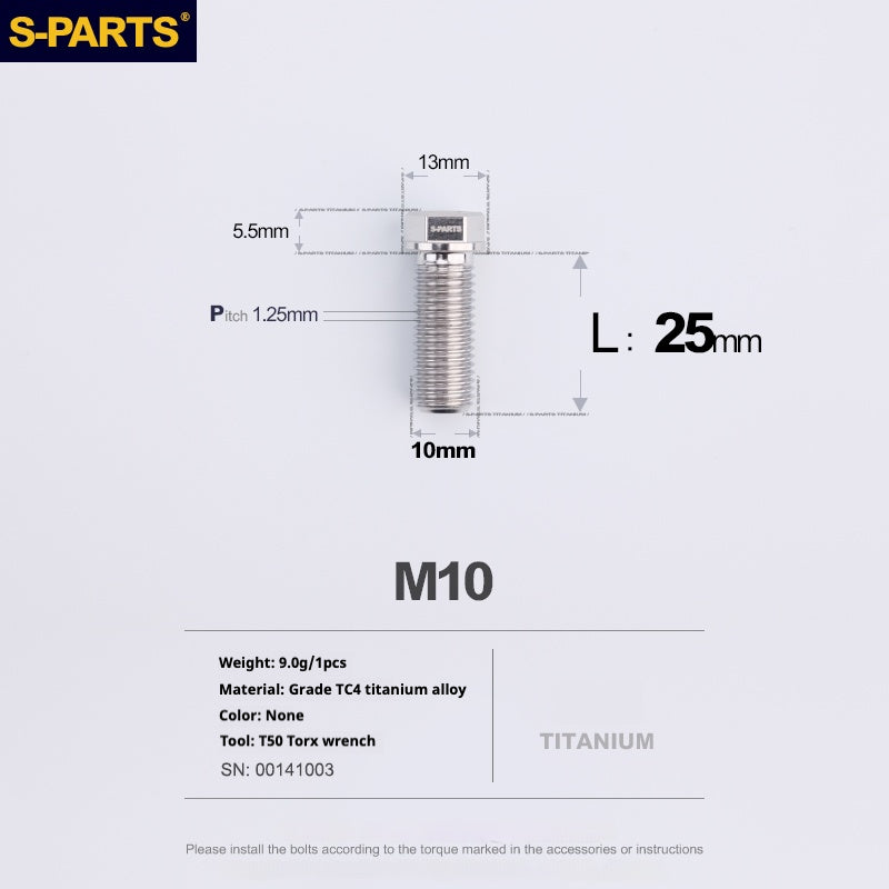 SPARTS A3 Serie M10 L20-60mm D13 P1.5-P1.25Titanio Viti Moto Auto