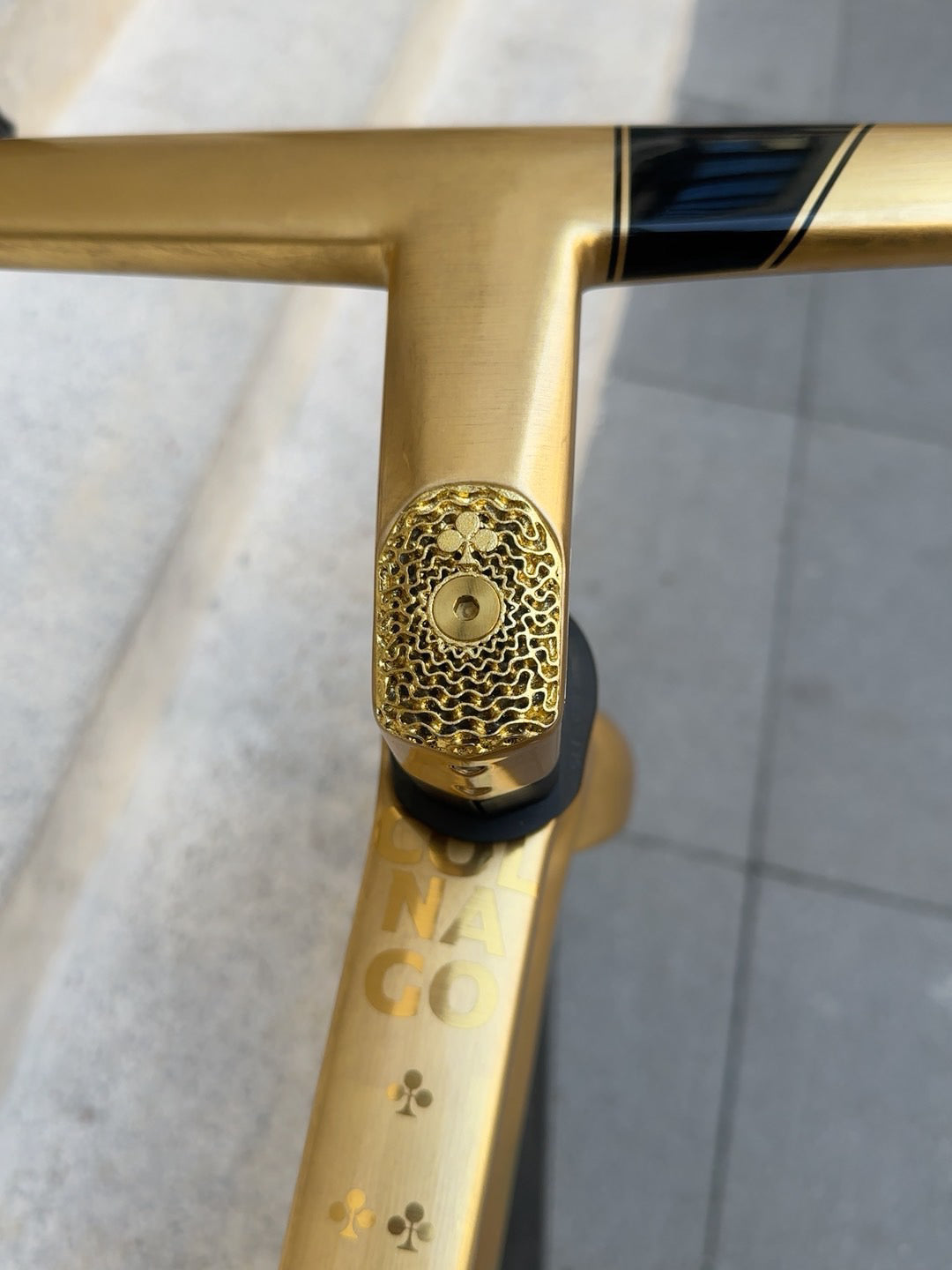 Tappo attacco manubrio in titanio stampato in 3D, adatto per manubri bici da strada integrati Colnago CC01, 1 pz.