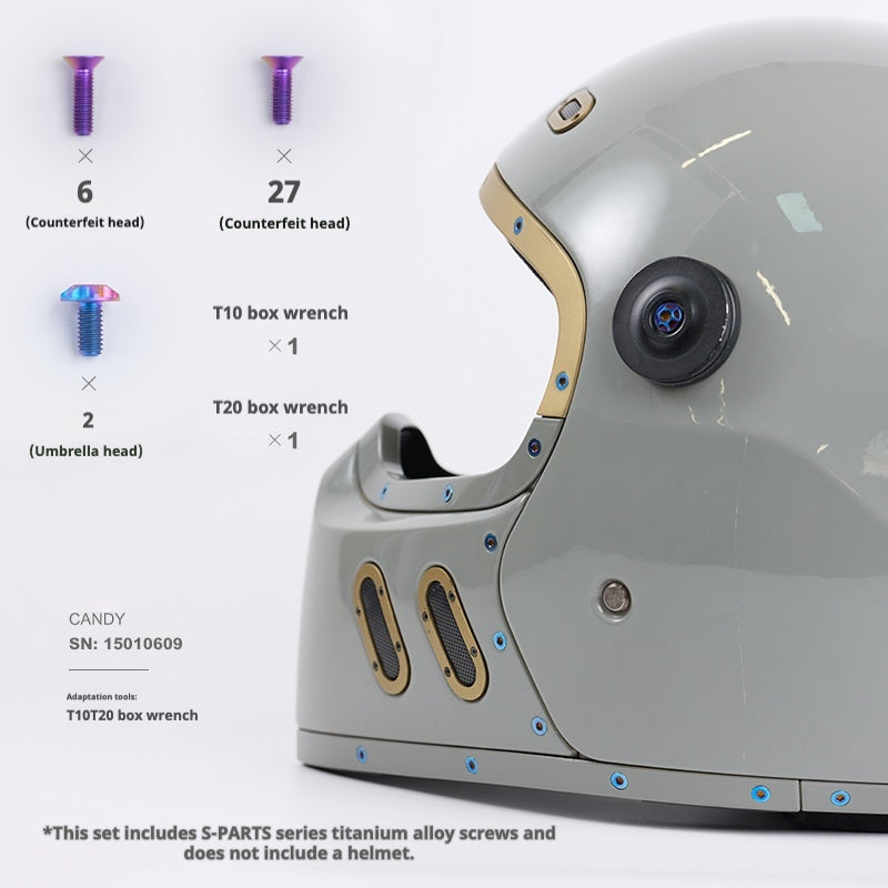 Set di viti in titanio per casco da moto SPARTS QWART