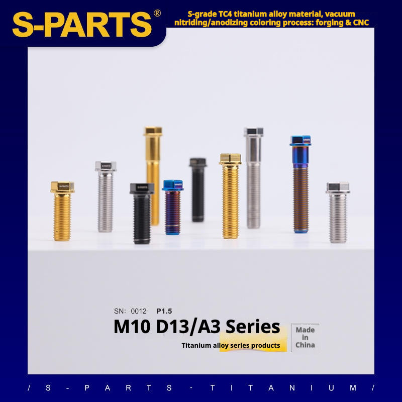SPARTS A3 Serie M10 L20-60mm D13 P1.5-P1.25Titanio Viti Moto Auto