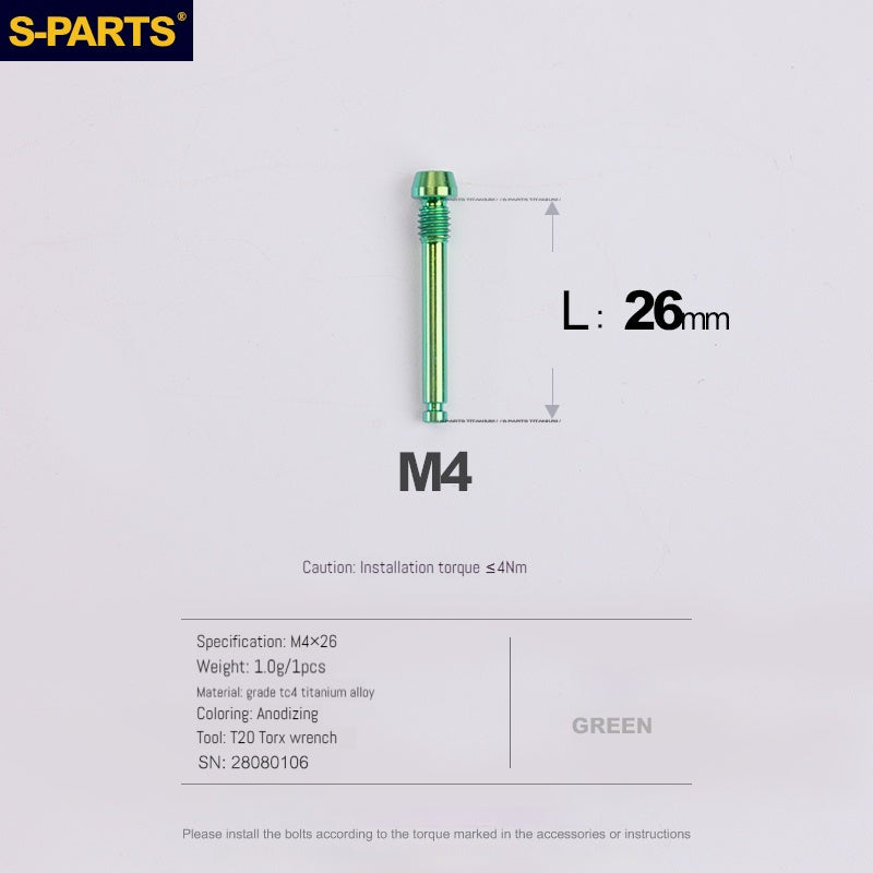 S-PARTS Titanium Brake Pad Pin Retainer for Shimano Sram Magura HOPE  Disc Brake