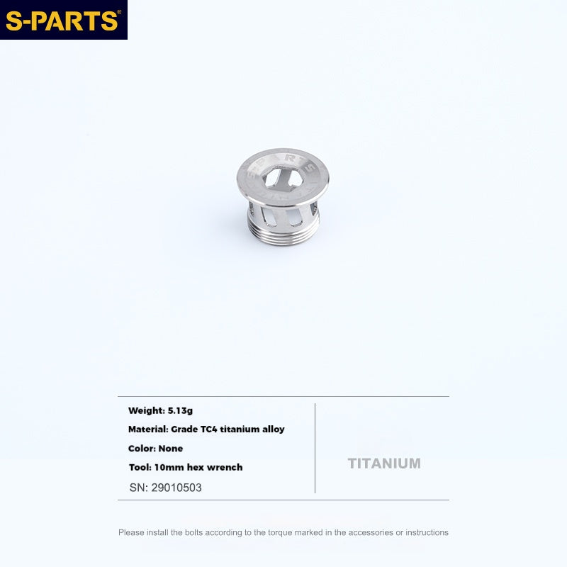 Copertura della manovella in lega di titanio S-PARTS L15 per la serie SHIMANO