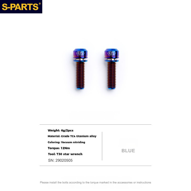 Bulloni e coperture per manovella in lega di titanio S-PARTS per la serie Shimano