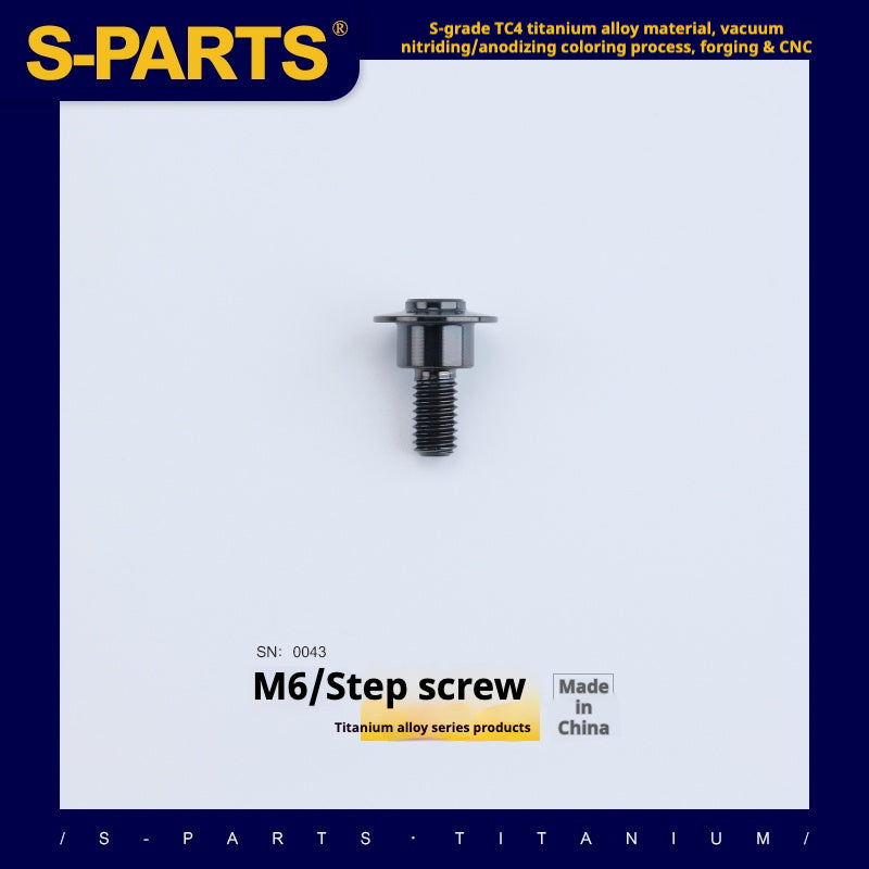SPARTS A3 Umbrella Head Step Series M6 Viti in titanio nero per motociclette e auto