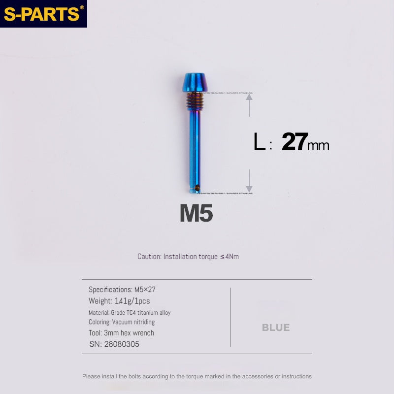 S-PARTS Titanium Brake Pad Pin Retainer for Shimano Sram Magura HOPE  Disc Brake