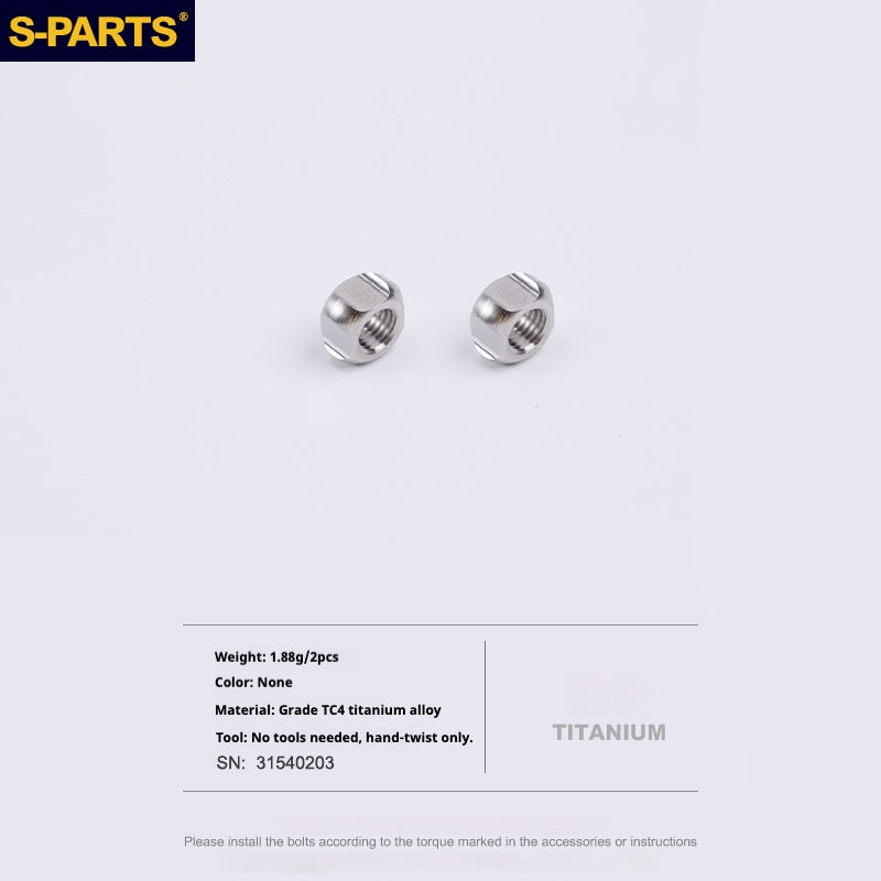 Couvercle de valve Presta en alliage de titane S-PARTS | Compatible avec les roues de vélo de route Seka Specialized SL8 et Trek