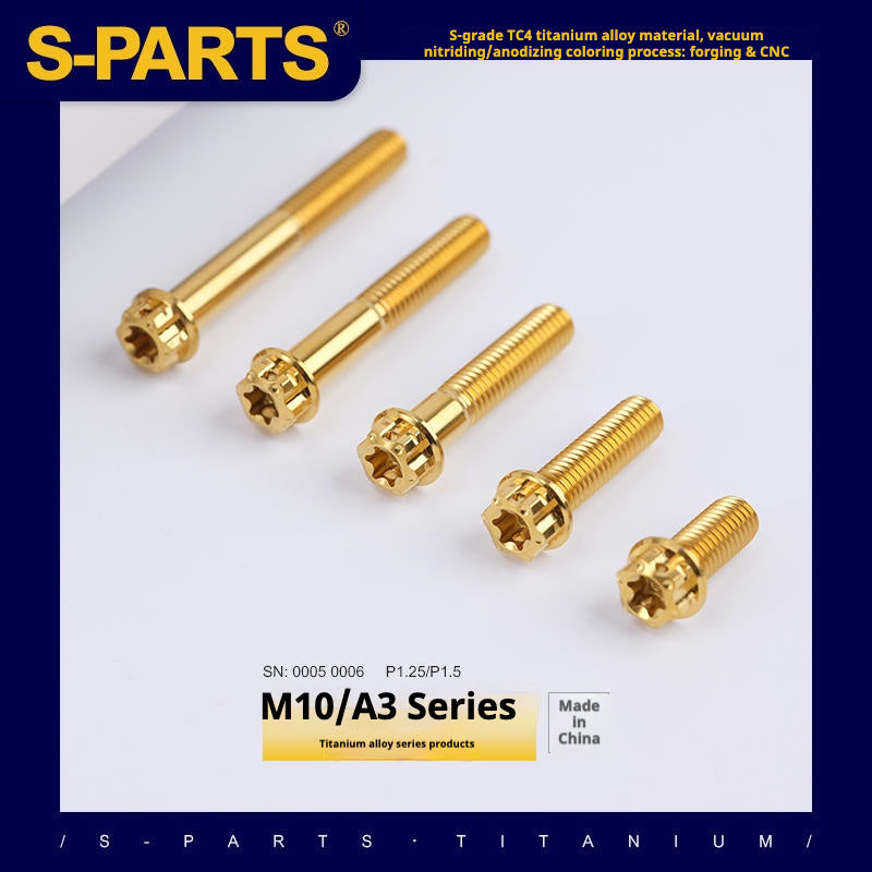 SPARTS Golden A3 Series M10 L12-120mm Viti in titanio per motociclette Auto