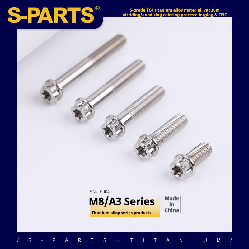 SPARTS Série A3 M8 L10-120mm Parafusos Titânio Cor Titânio para Moto e Automóvel