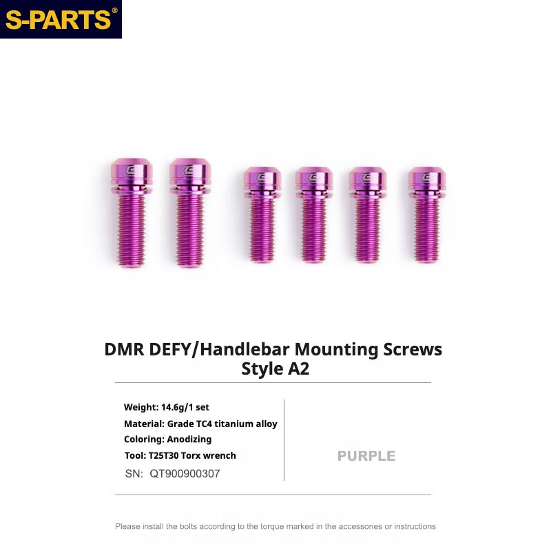 S-PARTS Vite in titanio DMR DEFY/SPANK SPOON /DPSBikes/Street Trial/viti di montaggio del manubrio BMX