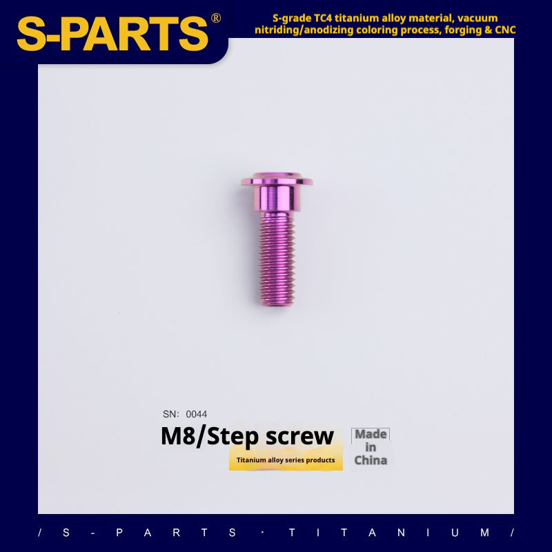 SPARTS A3 Parafusos de Titânio M8 Série Step Cabeça Tipo Guarda-chuva Roxo para Motocicleta e Automóvel