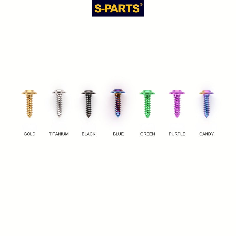 SPARTS A3 Cabeça Guarda-chuva Parafuso Autoatarraxante Série M4 L12-20mm D10 Titânio para Moto e Automóvel