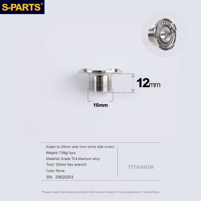 Viti per manovella in lega di titanio S-PARTS per la serie ROTOR