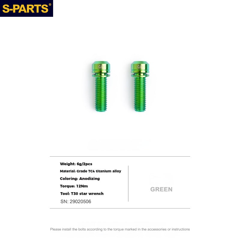 Bulloni e coperture per manovella in lega di titanio S-PARTS per la serie Shimano