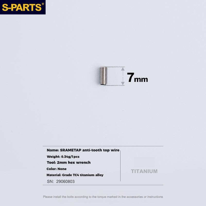 Viti in lega di titanio S-PARTS per deragliatore anteriore per bici da strada SRAM e regolazione della filettatura inversa ETAP