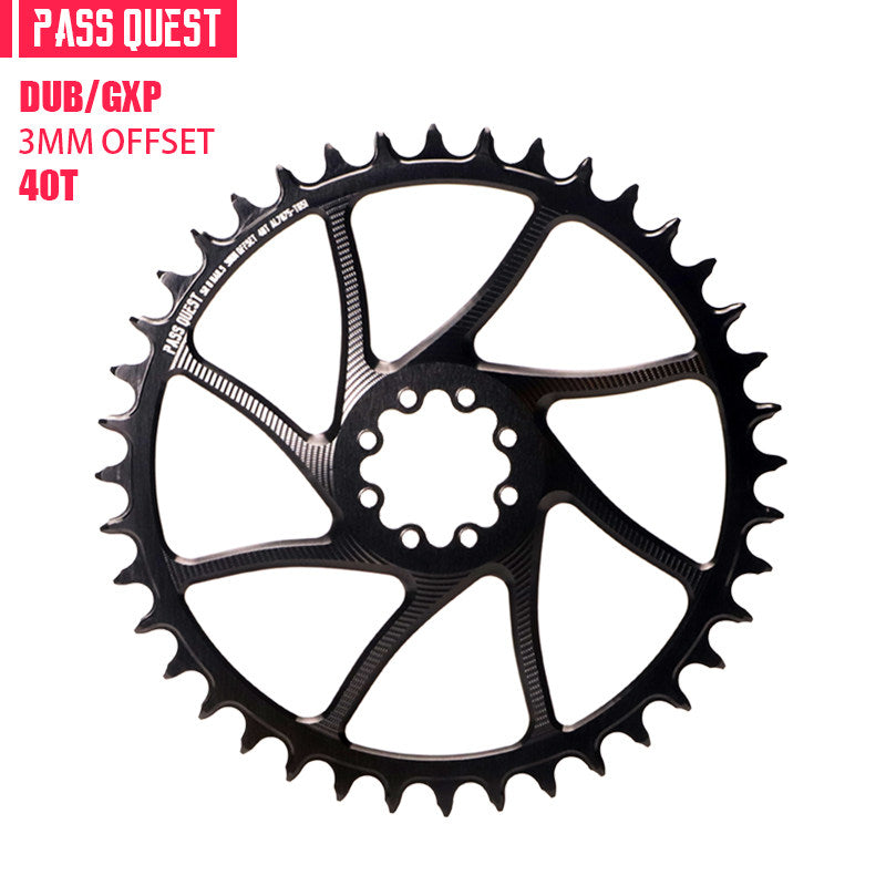 PASS QUEST 8-Bolt Direct Mount Narrow-Wide Chainring for SRAM RED DUB | 3mm Offset 40T–54T