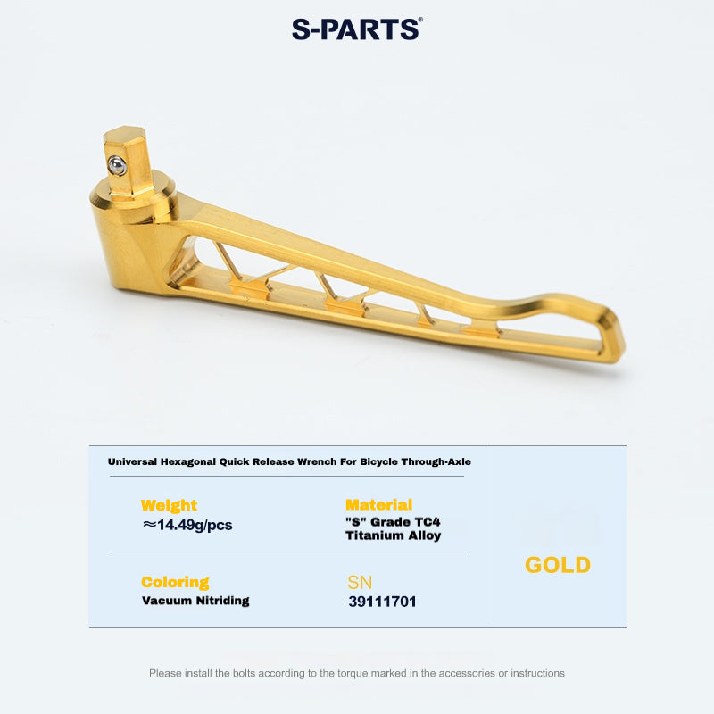 S-PARTS Titanium Thru Axle Kit for CANYON CFR (Front + Rear, Tool-Free Design) – 61.21g | 8 Anodized Colors