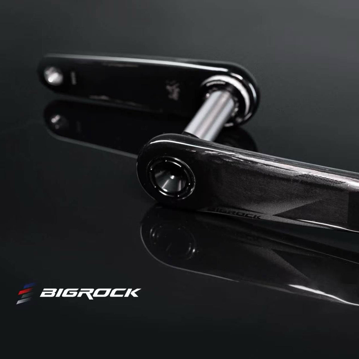 Pedivela BIGROCK Gen 3 Carbon com Eixo de Titânio 24mm | Pedivela Ultra-Leve para Bicicleta de Estrada e Medidor de Potência P1