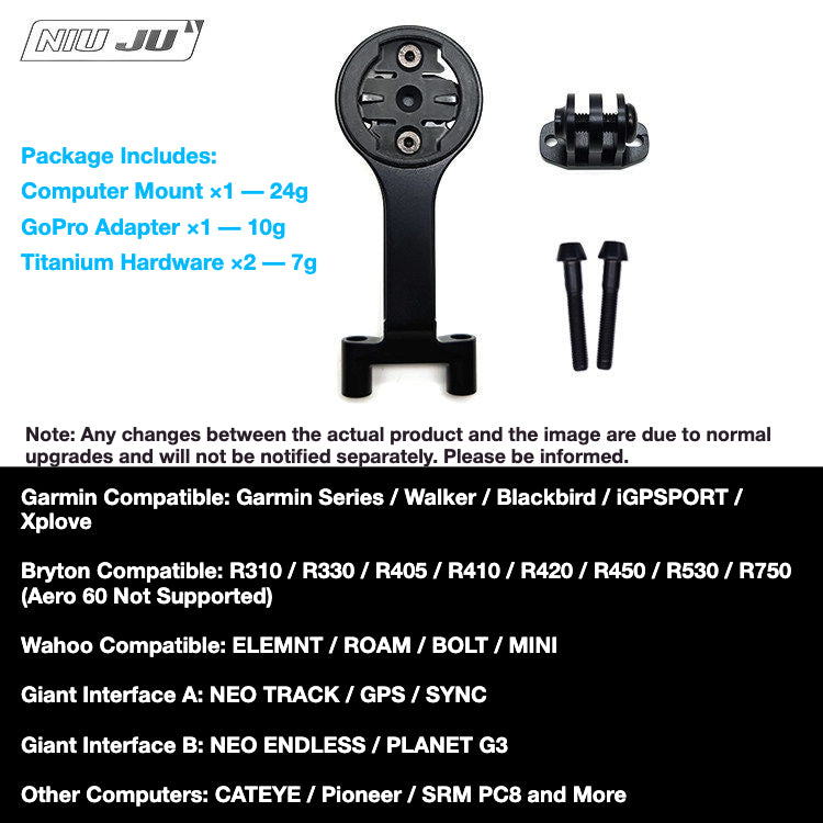 NIUJU DEDA SUPERBOX Suporte para Computador | Suporte Integrado para Wahoo, Garmin e GoPro