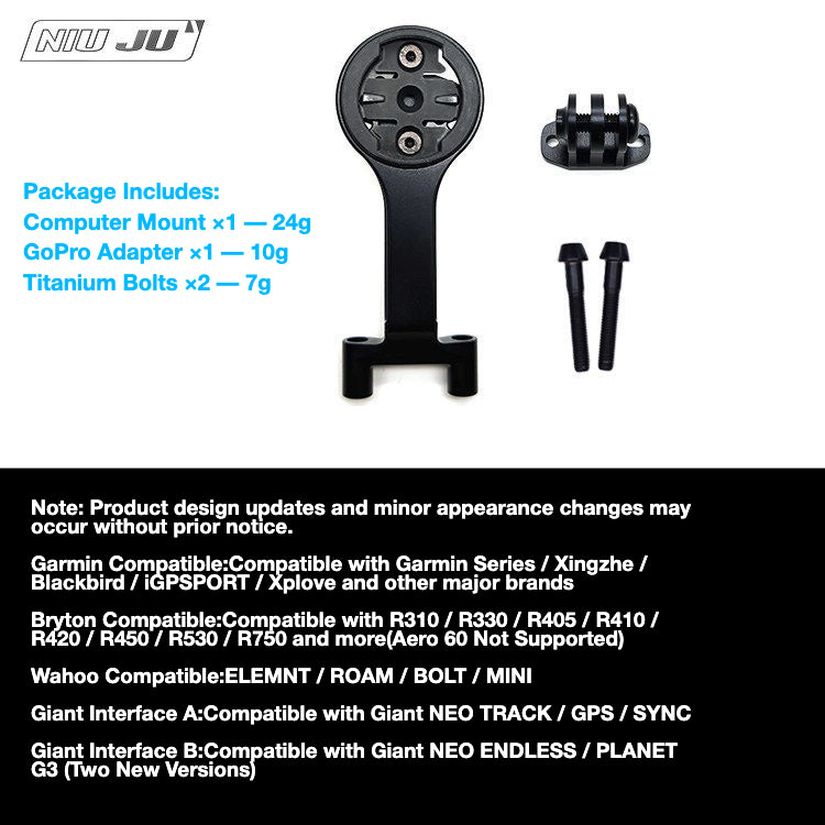 NIUJU Computer Mount for Cervélo A029 Alloy S3 Stem | S Series Garmin Wahoo Mount