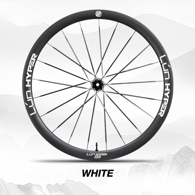 Autocollants Logo Infinity pour Roues Lún HYPER 5 D40 Gen 5 | Autocollants de Jante Imperméables (Jeu Complet pour Deux Roues + Autocollants de Rechange Inclus)