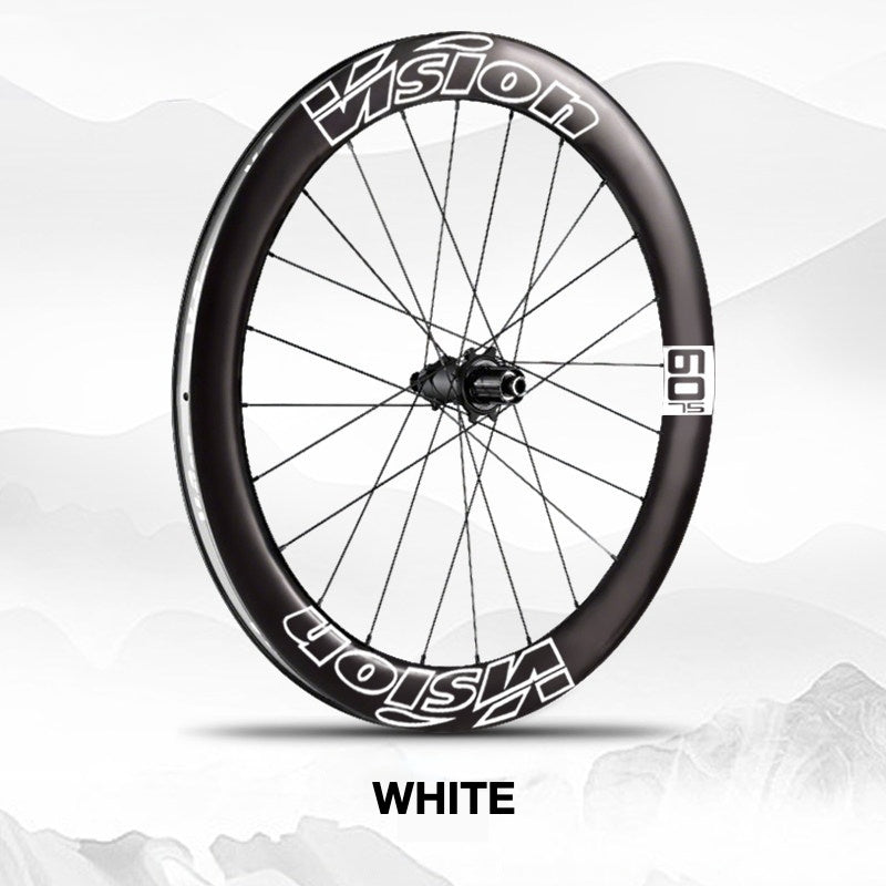 Custom Decal Kit for VISION METRON SL60 Wheels | Road Bike Carbon Rim Wrap Stickers(Complete Wheelset Decal Kit + Spare Set)